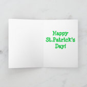 Carte de jour de Boston Terrier St Patrick (Intérieur)