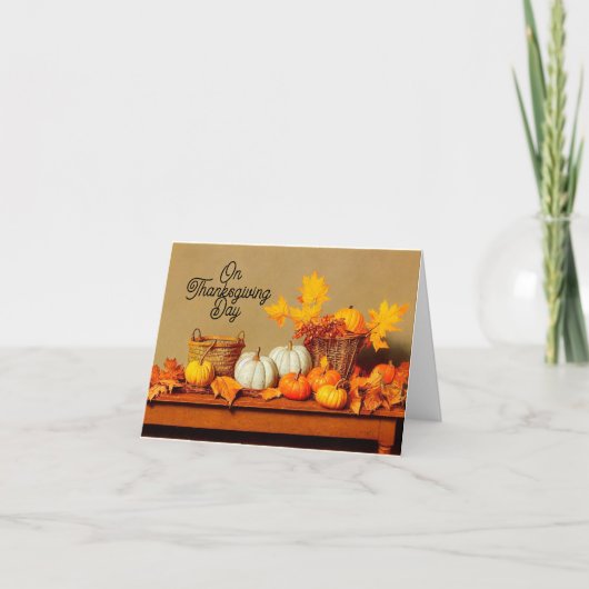 Carte de jour de fête de Thanksgiving (Devant)