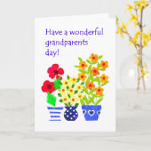 Carte de jour de grands-parents - flower power (Fleur jaune)