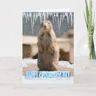 Carte de jour de Groundhog, jour de Groundhog
