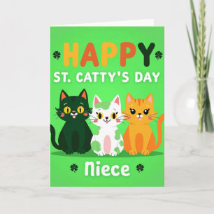 Carte de jour de la fête de Sainte-Catty pour nièc