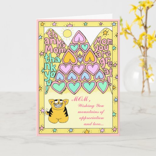 Carte de jour de la mère (Fleur jaune)