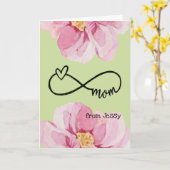 Carte de jour de la MÈRE deux pivoines sur vert (Fleur jaune)