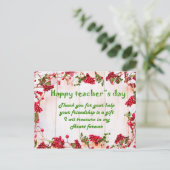 Carte de jour de l'enseignant (Debout devant)