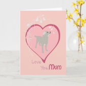 Carte de jour de maman du chien (Fleur jaune)