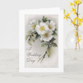 Carte de jour de mariage (Fleur jaune)