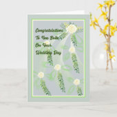 Carte de jour de mariage avec Rose (Fleur jaune)