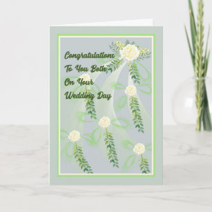 Carte de jour de mariage avec Rose