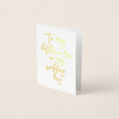 Carte de jour de mariage Gold Foil à mon père en d (Devant)