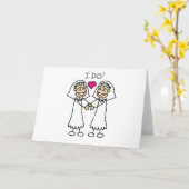 Carte de jour de mariage lesbienne (Fleur jaune)