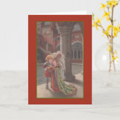 Carte de jour de mariage médiéval vintage (Fleur jaune)