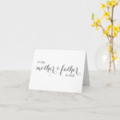 Carte de jour de mariage pour beaux-parents (Fleur jaune)