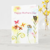 Carte de jour de mères (Fleur jaune)