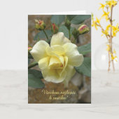 Carte de jour de nom en tchèque (Fleur jaune)