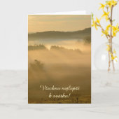 Carte de jour de nom en tchèque (Fleur jaune)