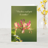 Carte de jour de nom en tchèque (Fleur jaune)