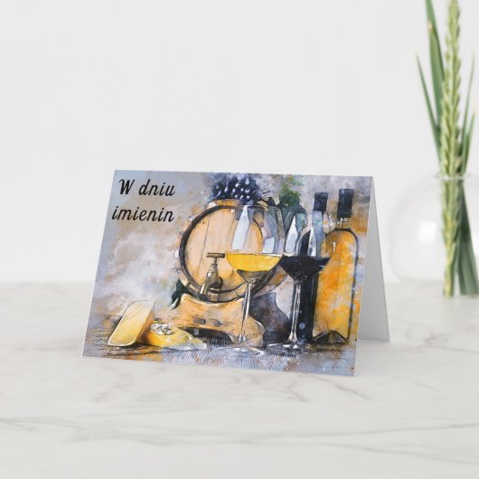Carte de jour de nom polonais imieniny carte de vo (Devant)