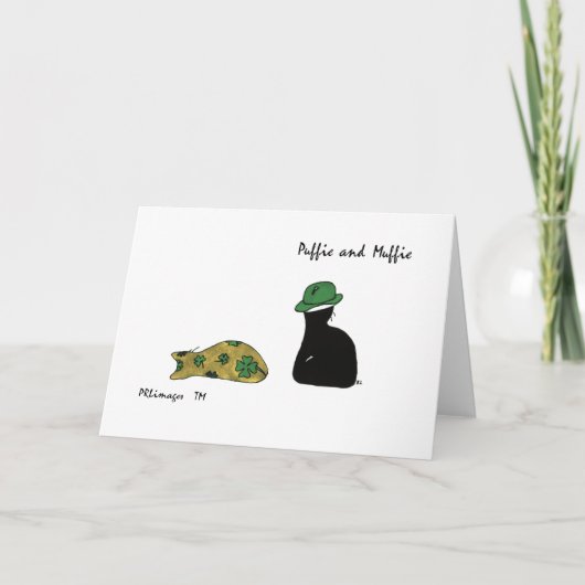Carte de jour de Puffie et de Muffie St Patrick (Devant)