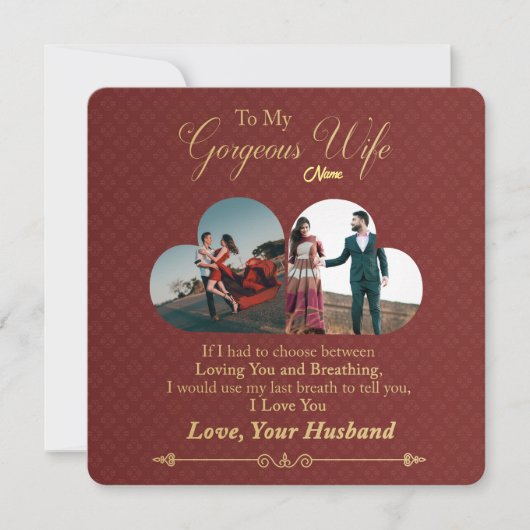 Carte de jour de Saint Valentin personnalisée (Devant)