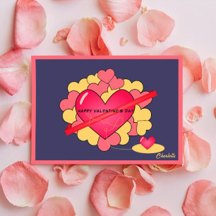 Carte de jour de Saint-Valentin Pink Heart