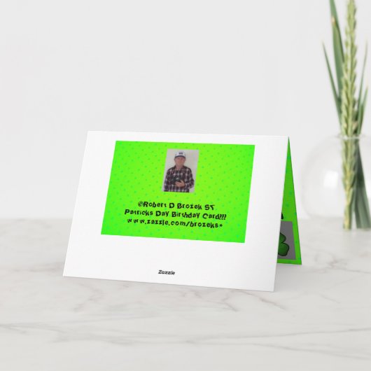 Carte de jour de salutation de la Saint-Patrick (Dos)