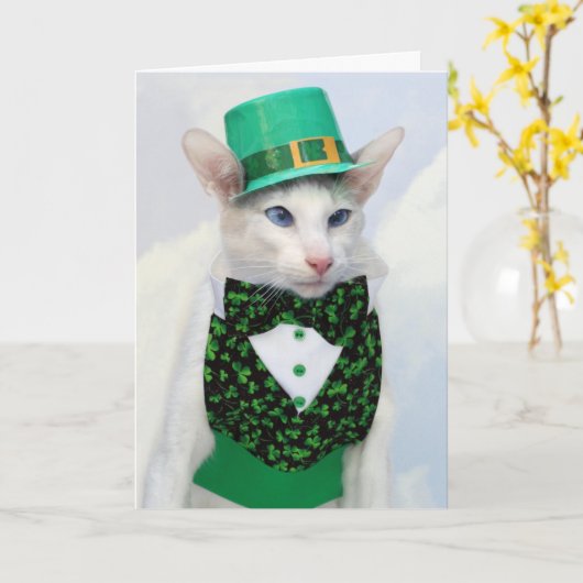 Carte de jour de Skeezix McCat St Patrick (Fleur jaune)