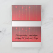 Carte de jour de St.Valentine, coeurs de pingouin (Intérieur)