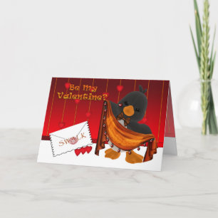 Carte de jour de St.Valentine, coeurs de pingouin