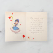 Carte de jour de Valentines de filles (Intérieur)