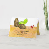 Carte de jour de Valentines de pensées de Tater - (Dos)