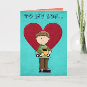carte de jour de valentines du fils