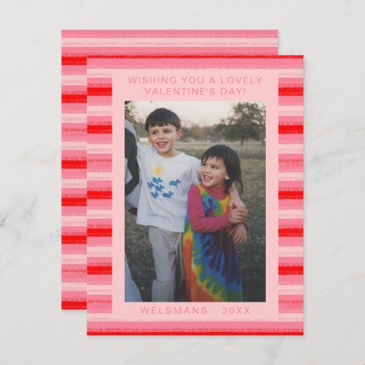 Carte de jour de Valentines photo mignonne (Devant / Derrière)