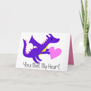 Carte de jour de Vallentines de Dragon Cute