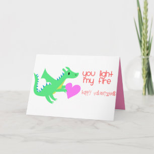Carte de jour de Vallentines de Dragon Cute