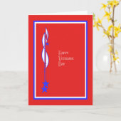 Carte de Jour des Anciens Combattants Rouge, Blanc (Fleur jaune)