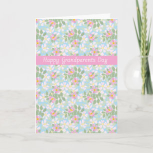 Carte de jour des grands-parents : Dogrots roses s