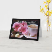 Carte De Jour Des Infirmières Avec Thé, Chocolat E (Fleur jaune)