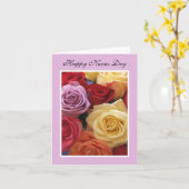 Carte de jour des infirmières — Bouquet Rose (Fleur jaune)