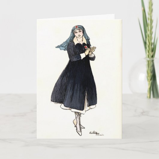 Carte de jour des infirmières vintages (Devant)