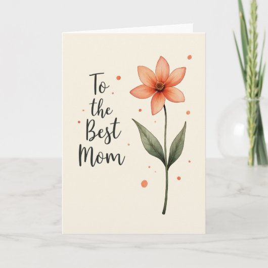 Carte de jour des mamans à l'aquarelle (Devant)