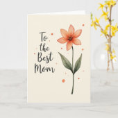 Carte de jour des mamans à l'aquarelle (Fleur jaune)