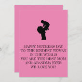 CARTE DE JOUR DES MÈRES (Devant / Derrière)