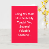 Carte de jour des mères amusantes (Fleur jaune)