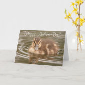 Carte de jour des mères de canards (Fleur jaune)