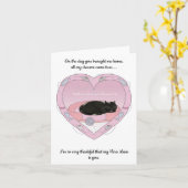 Carte de jour des mères du chat. (Fleur jaune)