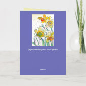 Carte de jour des mères florales de jonquille d'aq (Dos)