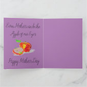 Carte de jour des mères / Pomme de mon oeil (Intérieur)