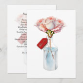 Carte de jour des mères roses florales (Devant / Derrière)