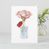 Carte de jour des mères roses florales (Debout devant)