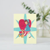 Carte de Jour des Valentines Vintages (Debout devant)